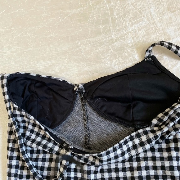 Dynamite black and white gingham snap closure bodysuit - Picture 6 of 9